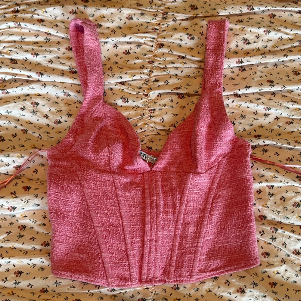 Zara Pink Cropped Top